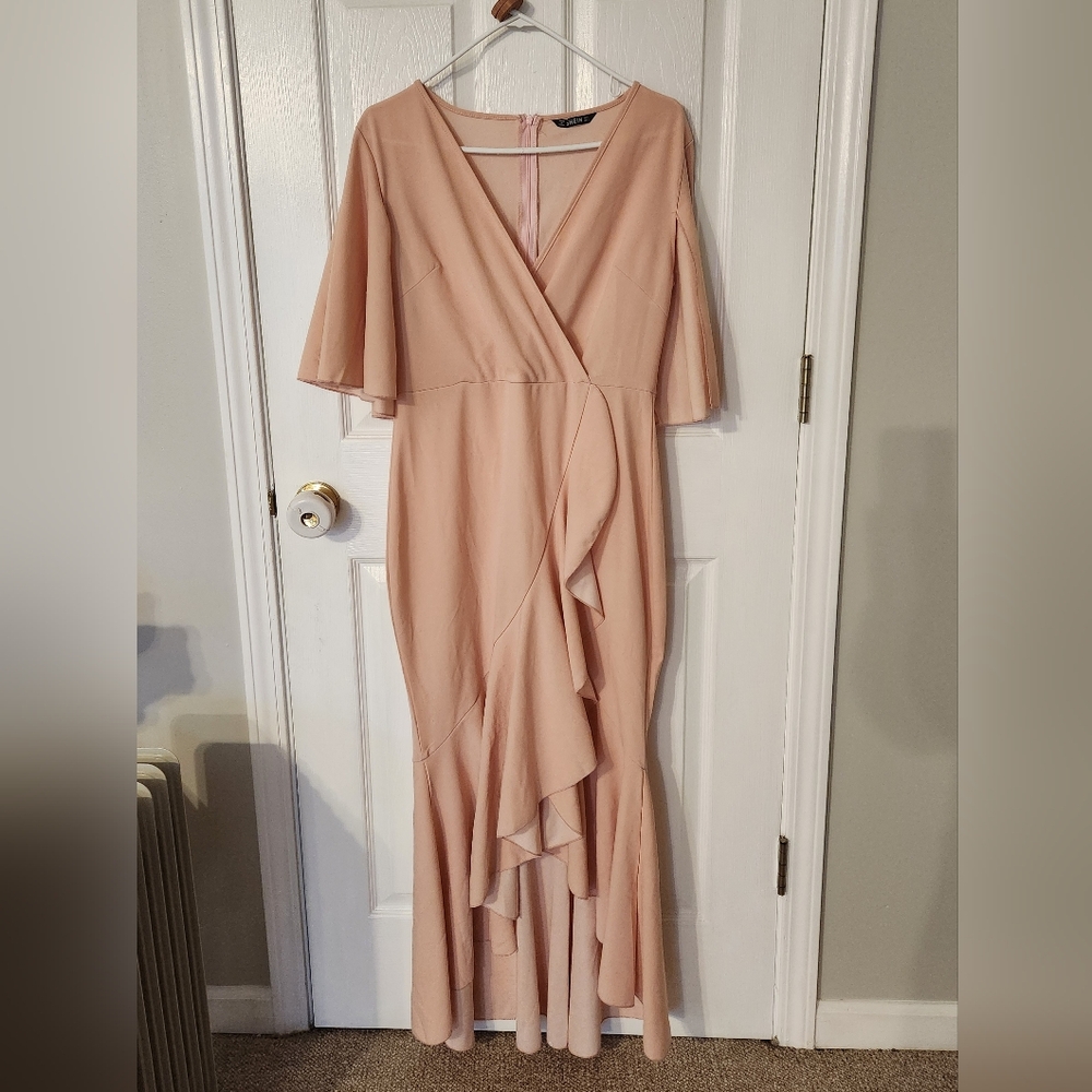 SHEIN Pink Long Formal Dress